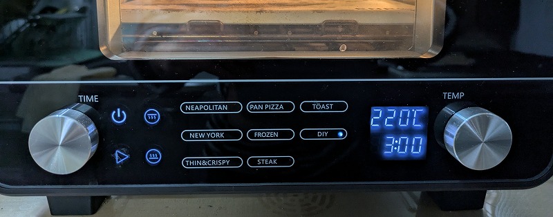 電気式窯焼名人miniの表示パネル